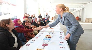 Merkezefendi Belediye Başkanı Doğan, kadın kursiyerler ile bir araya geldi
