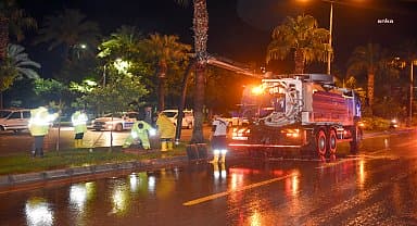 MESKİ ekipleri, şiddetli yağış sırasında meydana gelen arızayı hızla onardı