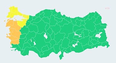 Meteoroloji'den ege bölgesi için kuvvetli sağanak yağış ve fırtına uyarısı