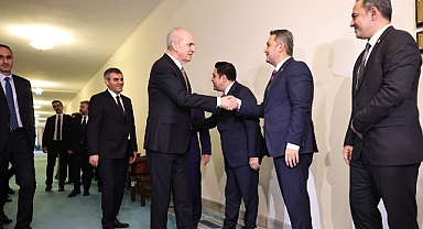 TBMM Başkanı Kurtulmuş Saadet Grubu'nu ziyaret etti