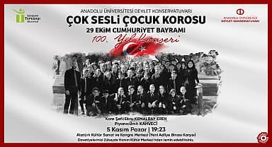Tepebaşı'nda, çok sesli çocuk korosundan 100. yıl konseri