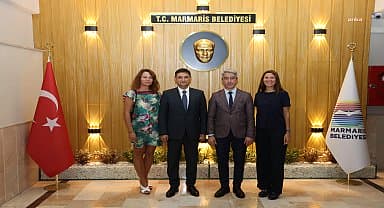 Ukrayna Antalya Konsolosu Voronin'den Marmaris Belediye Başkanı Oktay'a ziyaret