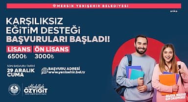 Yenişehir Belediyesi'nin karşılıksız eğitim desteği başvuruları başladı