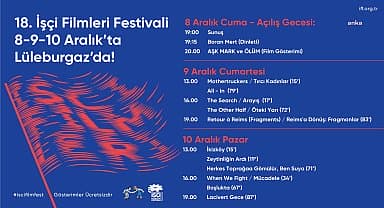 18. İşçi Filmleri Festivali Lüleburgaz'da 8 Aralık'ta başlıyor