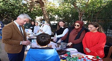 Başkan Oktay çocuklar ve velilerle kermeste buluştu