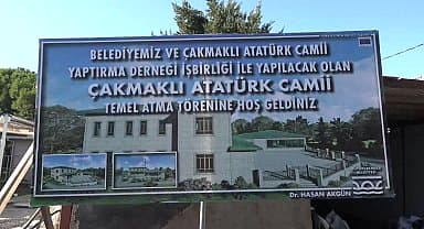 Depremde hasar gördüğü için yıkılan Büyükçekmece'deki caminin yerine yapılacak Çakmaklı Atatürk Camii'nin temeli, törenle atıldı