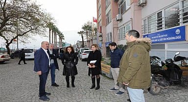 Depremin ardından, Mudanya Belediye Binasında test ve incelemeler başlatıldı