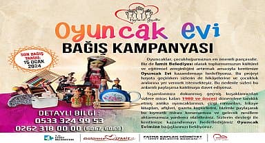 İzmit Belediyesi, oyuncak evi projesini hayata geçiriyor