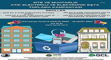Kartal'da elektronik atık ve atık pil toplayan site, muhtarlık ve okullar kazanıyor