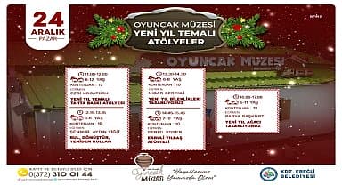 KDZ. Ereğli Belediyesi Oyuncak Müzesi'nde yeni yıl temalı atölye programı