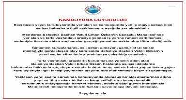 Menderes Belediyesi: "Suçlamalar gerçeği yansıtmamakta olup iftira niteliğindedir" 