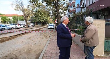 Ödemiş Belediye Başkanı Mehmet Eriş yol çalışmalarını yerinde inceledi 