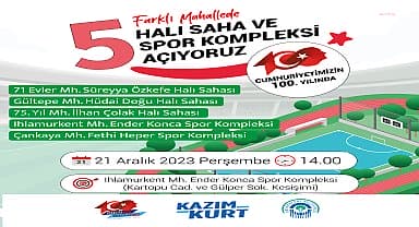Odunpazarı Belediyesi, 5 mahalleye spor kompleksi ve halı saha açıyor