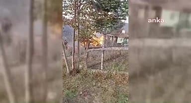 Sinop'ta çıkan yangında 1 ev, ahır ve ambar kullanılamaz hale geldi