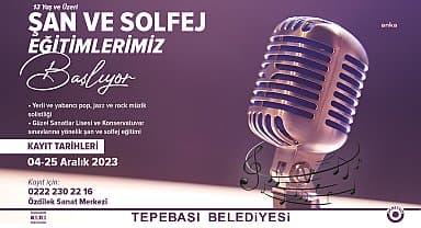 Tepebaşı'nda şan ve solfej eğitimleri için kayıtlar başlıyor