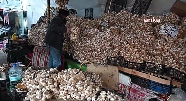 Yozgat'ta 2 baş sarımsağın fiyatı 9 lirayı buldu