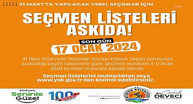 Atakum'da seçmen listeleri askıya çıkarıldı