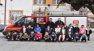 Bozüyük Belediyesi'nden ilkokul öğrencilerine yangın eğitimi