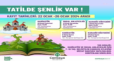 Çankaya Belediyesi'nden çocuklara yarıyıl tatili şenliği