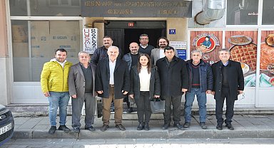 Çine Belediye Başkanı Kıvrak'tan Esnaf Odası Başkanı Uyar'a ziyaret