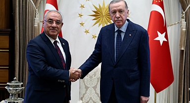 Cumhurbaşkanı Erdoğan, DSP Genel Başkanı Aksakal ile görüştü