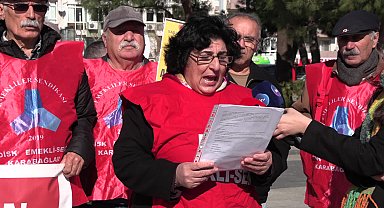 Disk Emekli-Sen Karabağlar Şube: "Seçim yatırımı olarak önümüze atılan 3 kuruşluk müjdeleri kabul etmiyoruz"