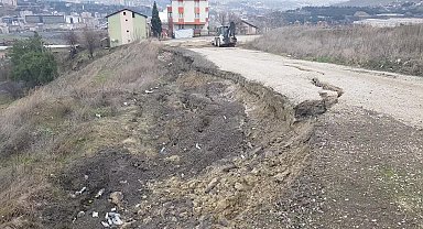 Karabük'te okullara yakın alanda meydana gelen toprak kaymasına yaklaşık 7 aydır tedbir alınmadı