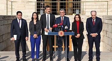 TBMM’yi olağanüstü toplantıya çağıran partilerin yöneticileri, Kurtulmuş’u ziyaret etti… 