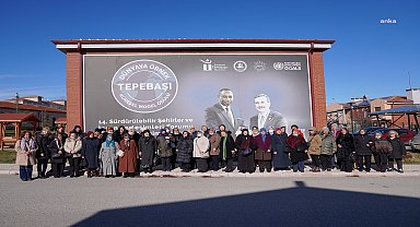 Tepebaşı Belediyesi Belde Evi sakinleri, belediyenin çalışmalarını yerinde görüyor
