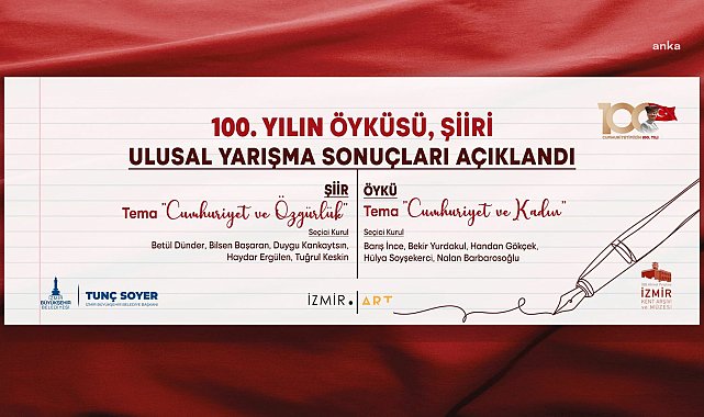 "100. Yılın Öyküsü, Şiiri" yarışması sonuçlandı