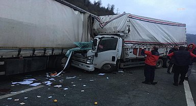 Artvin Hopa'da sebze yüklü kamyonet tıra çarptı…