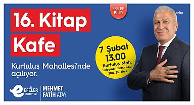 Efeler'de 16'ncı Kitap Kafe açılıyor