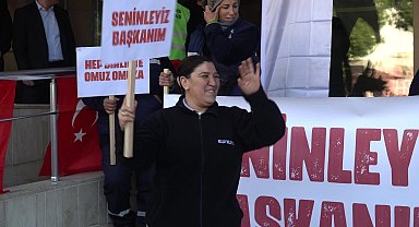 Efes Selçuk'ta belediye emekçileri Filiz Başkan'ı alkışlarla karşıladı