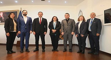 İnşaat Mühendisleri Odası'ndan Aydın Büyükşehir Belediye Başkanı Çerçioğlu'na ziyaret