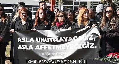 İzmir Barosu 6 Şubat depremlerinde hayatını kaybedenleri andı... Sefa Yılmaz: "Soruşturmalardaki ve yargılamalardaki adaletsizlikler acıları daha da arttırdı"
