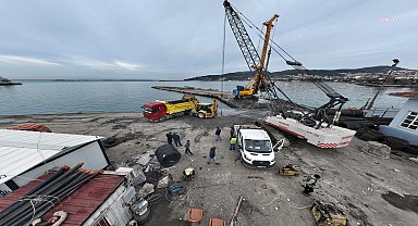 Karadeniz Ereğli Belediyesi'nden Bozhane Limanı'nda iskele güçlendirme çalışması