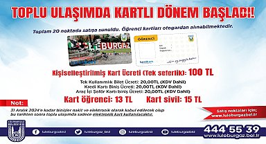 Lüleburgaz'da toplu ulaşımda elektronik kart dönemi başladı