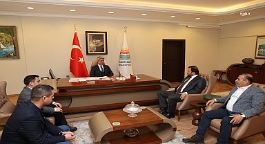 Marmaris Belediye Başkanı Oktay, Serkan Yazıcı'yı makamında ağırladı