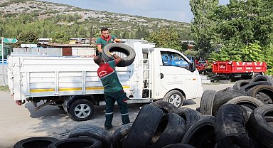 Menteşe Belediyesi, 1 yılda 20 ton atık lastik topladı 