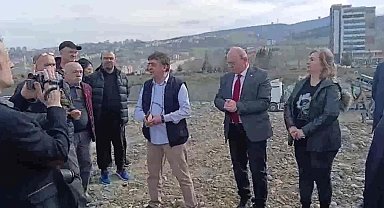 Mert Irmağı'nın yakınında süren beton üretim santrali inşaatına tepki gösteren SAMÇEP Sözcüsü Adnan Korkmaz: "Doğaya, insana, çevreye zararlı bir yatırım"