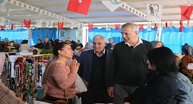 Mezitli Belediye Başkanı Tarhan'dan Kadın Üretici Pazarları'na ziyaret