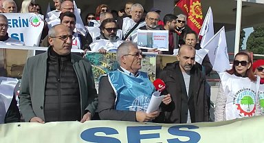 SES üyeleri, yıkım kararına rağmen Akçakoca Devlet Hastanesi'nin faaliyetine devam etmesini protesto etti