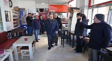 Şirintepe esnafını ziyaret eden Tepebaşı Belediye Başkanı Ataç: "Bu zor günleri birlikte aşacağız"
