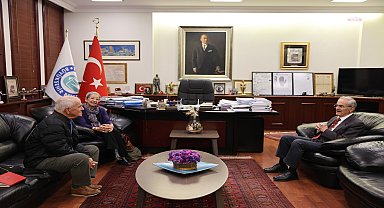 Yılmaz Büyükerşen, Prof. Dr. Kenan Mortan'ı ağırladı