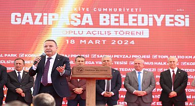 ANTALYA BÜYÜKŞEHİR BELEDİYE BAŞKANI BÖCEK: “5 YILDA GAZİPAŞA’YA 925 MİLYON LİRALIK YATIRIM YAPTIK”