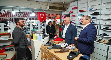 AYVALIK BELEDİYE BAŞKANI ERGİN, ESNAF ZİYARETLERİNE DEVAM EDİYOR