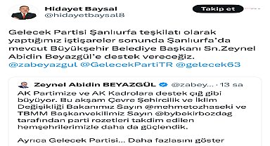 Gelecek Partisi Şanlıurfa'da adayını çekti…