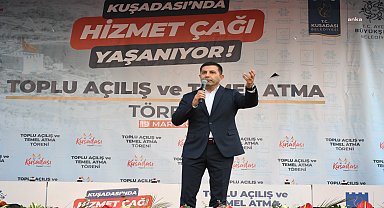 KUŞADASI BELEDİYESİ'NDEN 15 YENİ PROJE İÇİN TOPLU AÇILIŞ VE TEMEL ATMA TÖRENİ