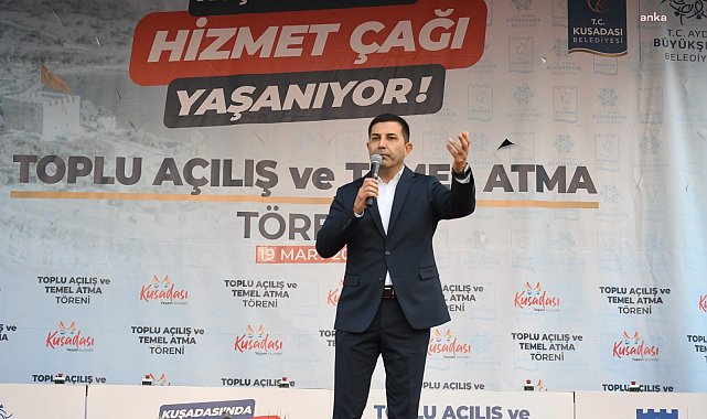 KUŞADASI BELEDİYESİ'NDEN 15 YENİ PROJE İÇİN TOPLU AÇILIŞ VE TEMEL ATMA TÖRENİ
