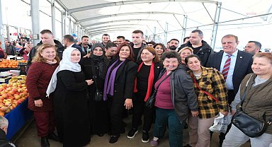 ÖZLEM ÇERÇİOĞLU'NDAN DİDİM'DE FİDE DAĞITIMI